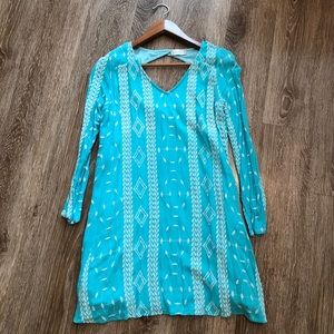 Altar’d State Turquoise Embroidered Dress
